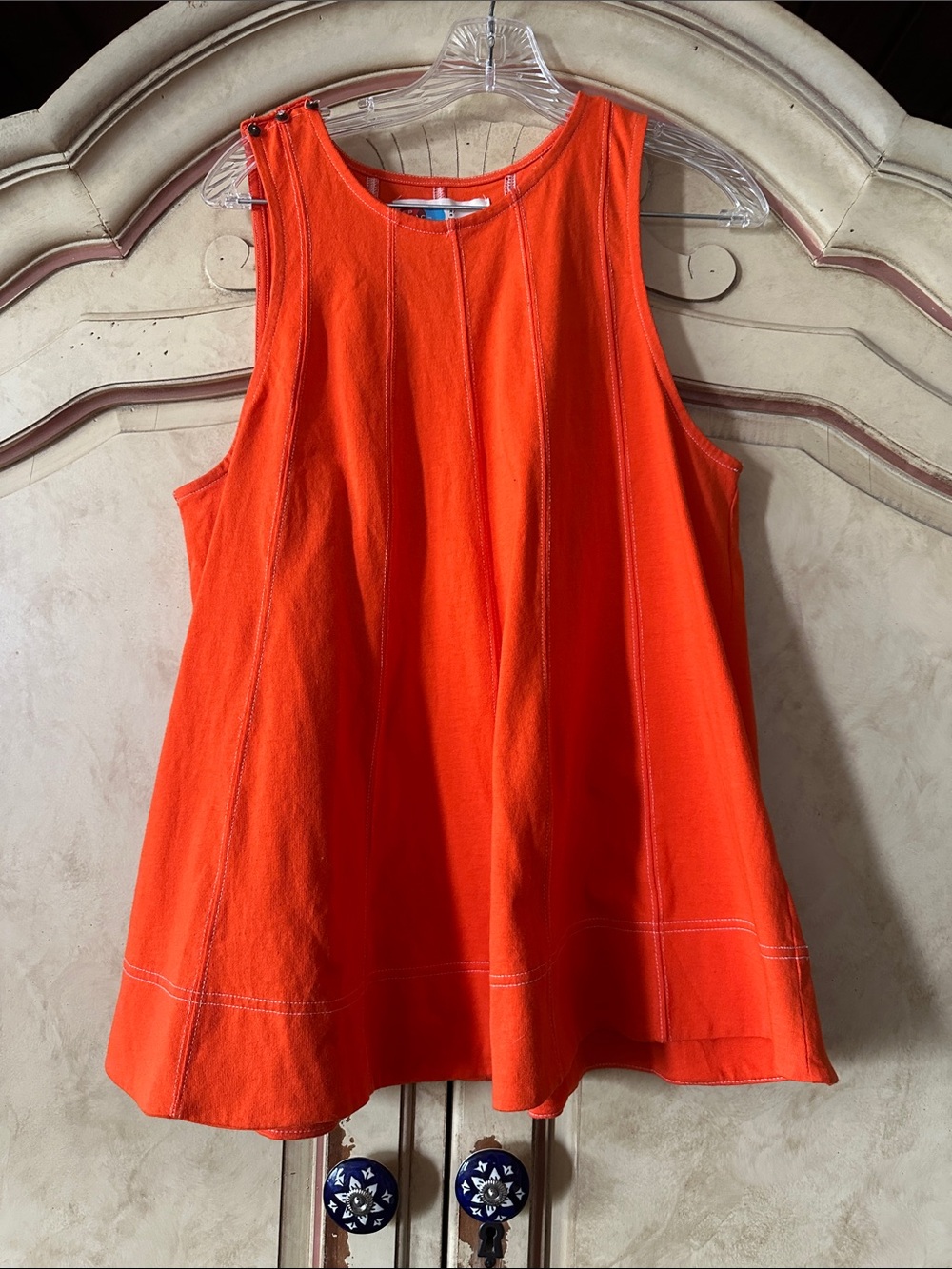 Free People Beach Strada Tank Top Tangerine size Medium